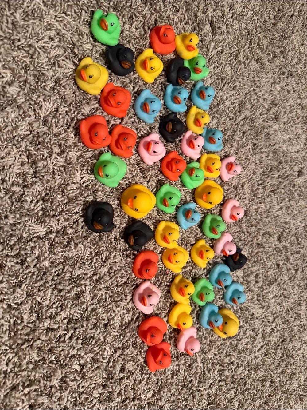 Assorted Color Rubber Duck Bath Toys - Pack of Small Floating Ducks